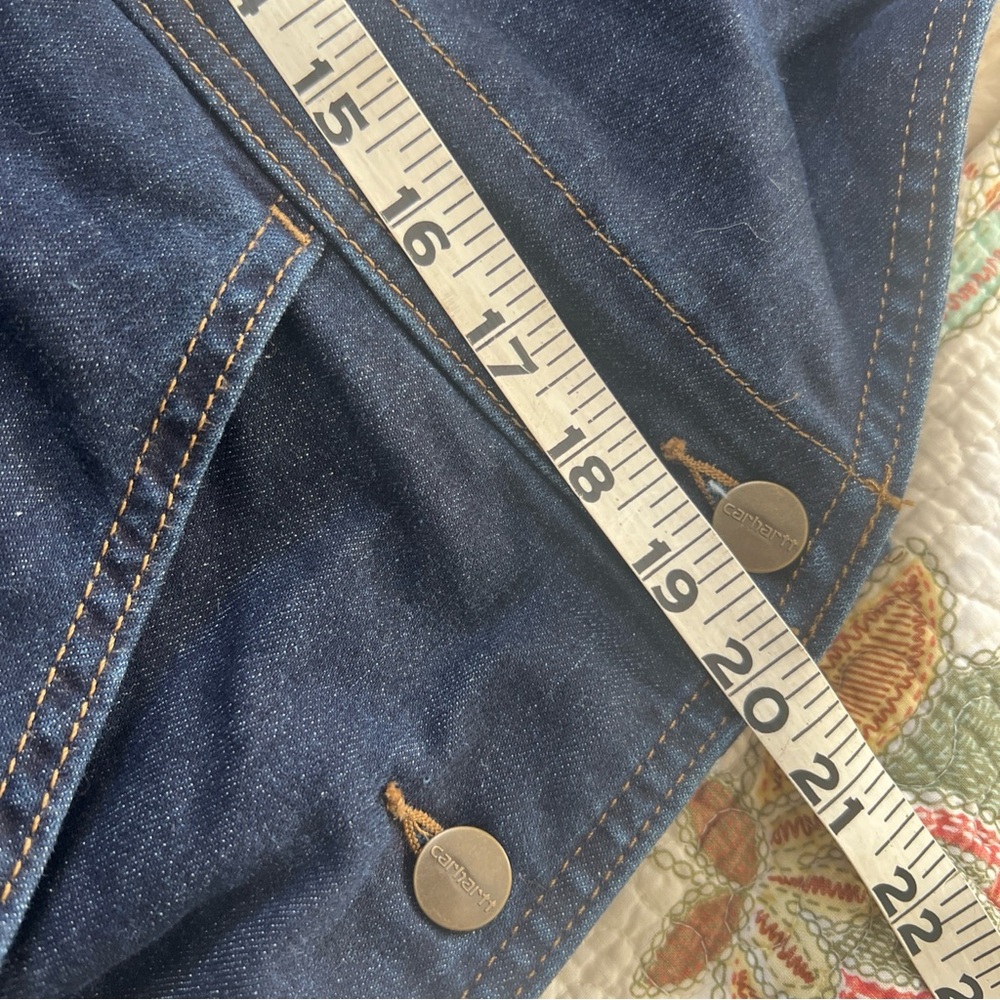 CARHARTT 104044 BIB Denim Overalls RUGGED FLEX STRETCH DBL Knees NWOT Unworn EC - Picture 5 of 11